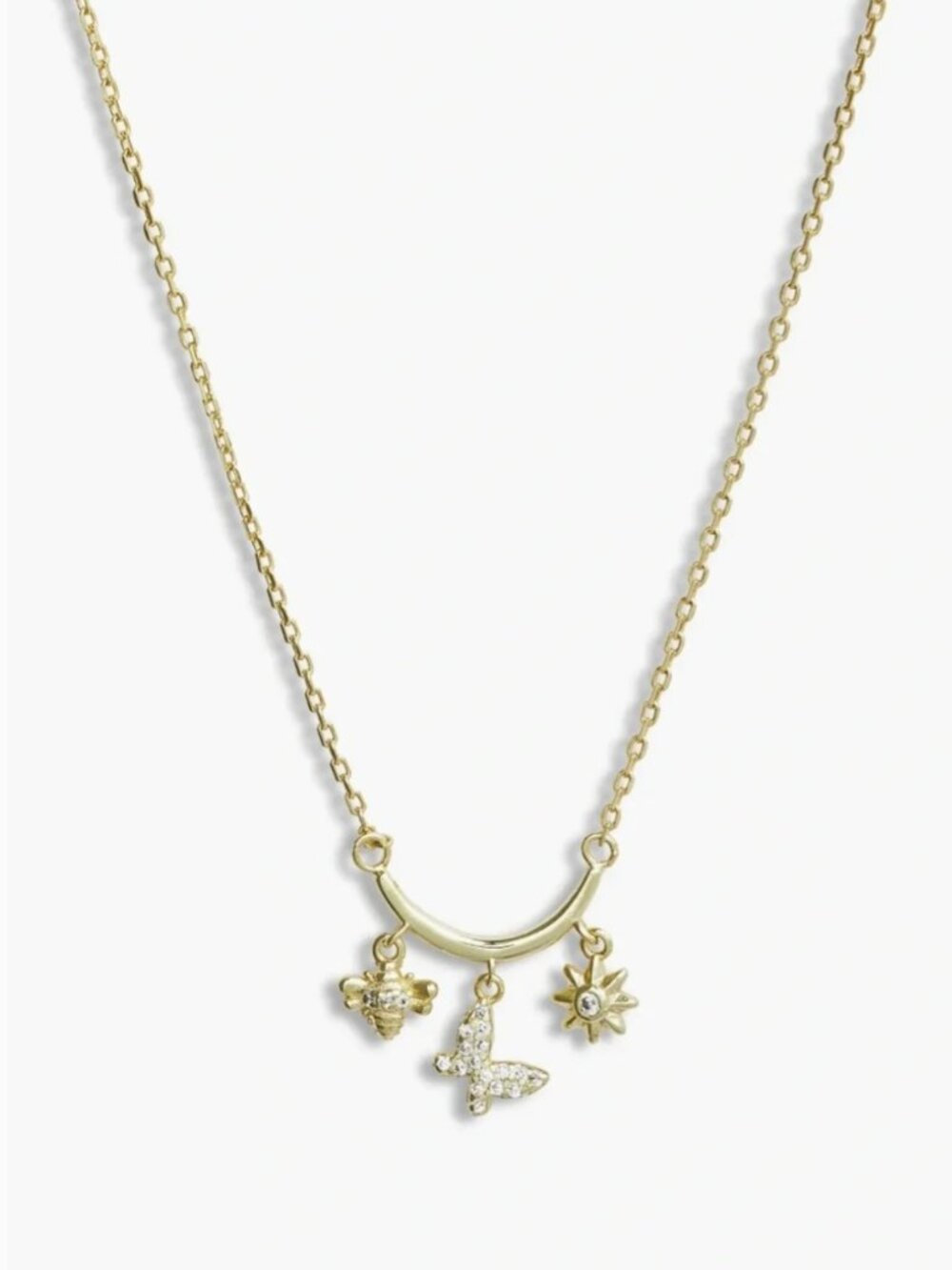 Argento Vivo Gold Plated Charm Necklace